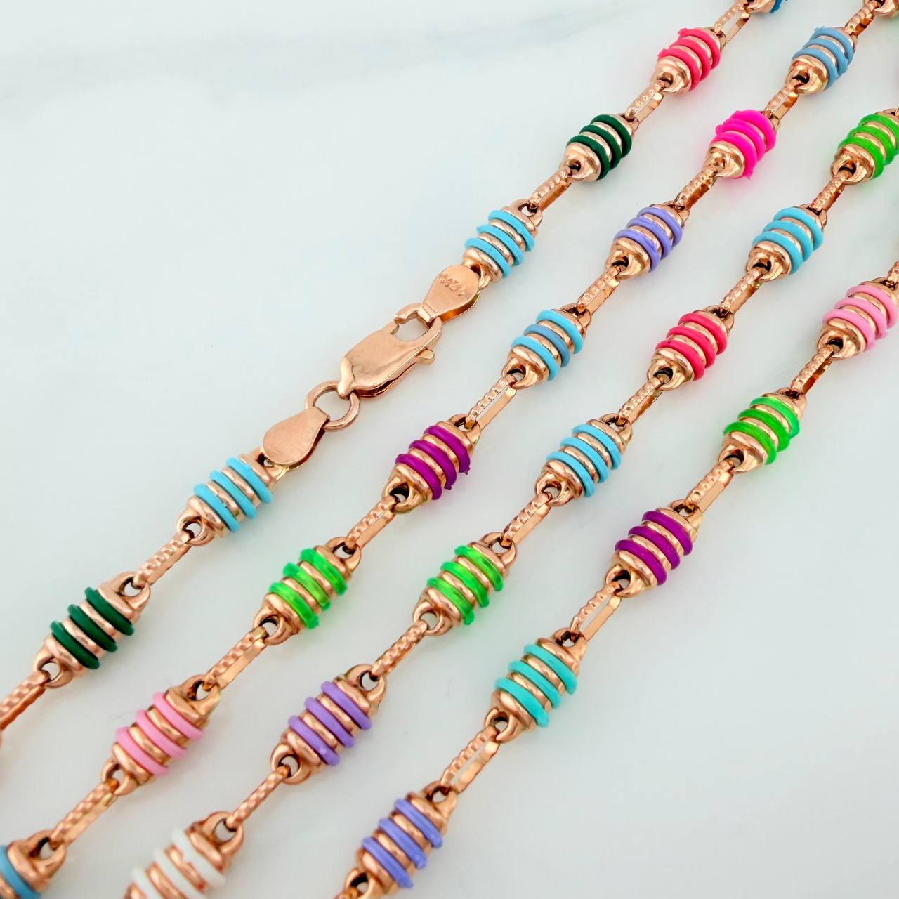 Cadena Barril 13.95gr / 64.3cm / 4.3mm Oro Rosa 18K %