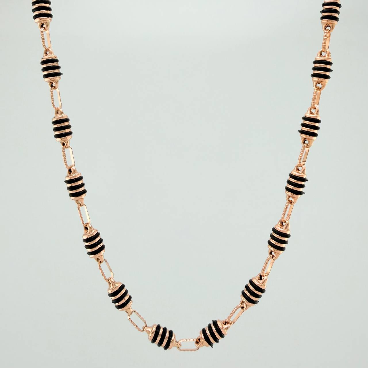 Cadena Rustica Barril 13.65gr / 64cm / 4mm Oro Rosa 18K %