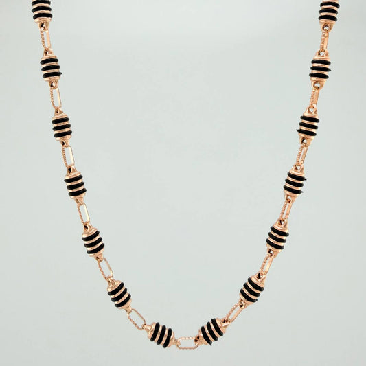 Cadena Rustica Barril 13.65gr / 64cm / 4mm Oro Rosa 18K %