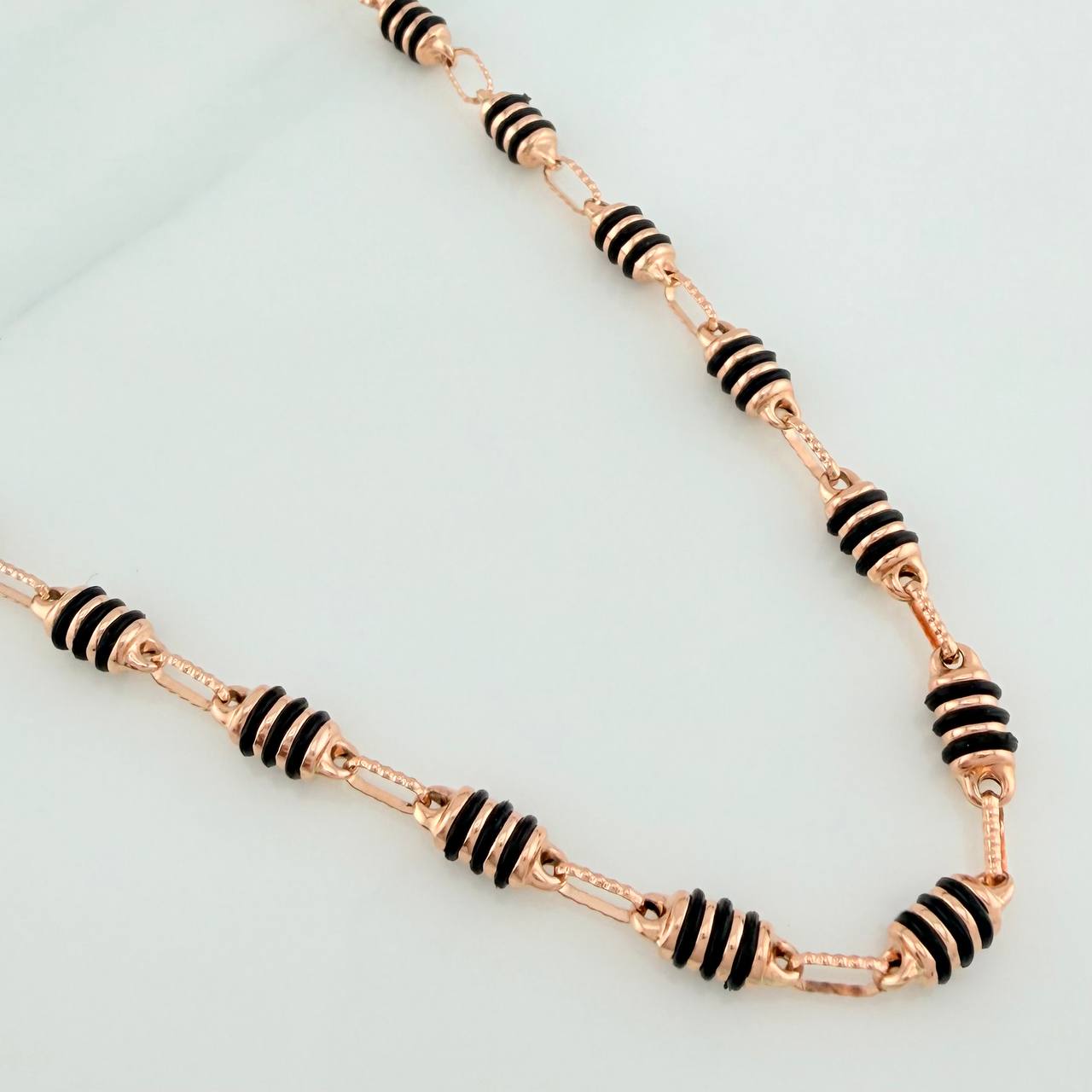 Cadena Rustica Barril 13.65gr / 64cm / 4mm Oro Rosa 18K %