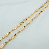 Cadena Rustica Rombos 12.2gr / 62.2cm / 4.1mm Oro Amarillo 18K %