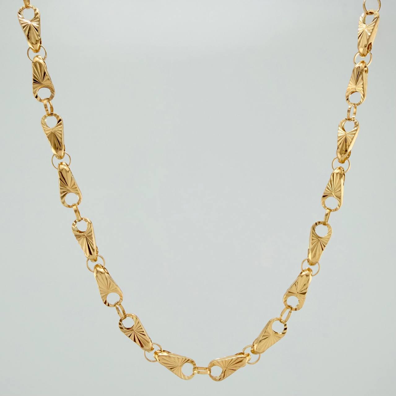 Cadena Rustica Espiga11.25gr / 62.4cm / 3.6mm Oro Amarillo 18K %