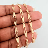 Cadena Rustica Espiga11.25gr / 62.4cm / 3.6mm Oro Amarillo 18K %