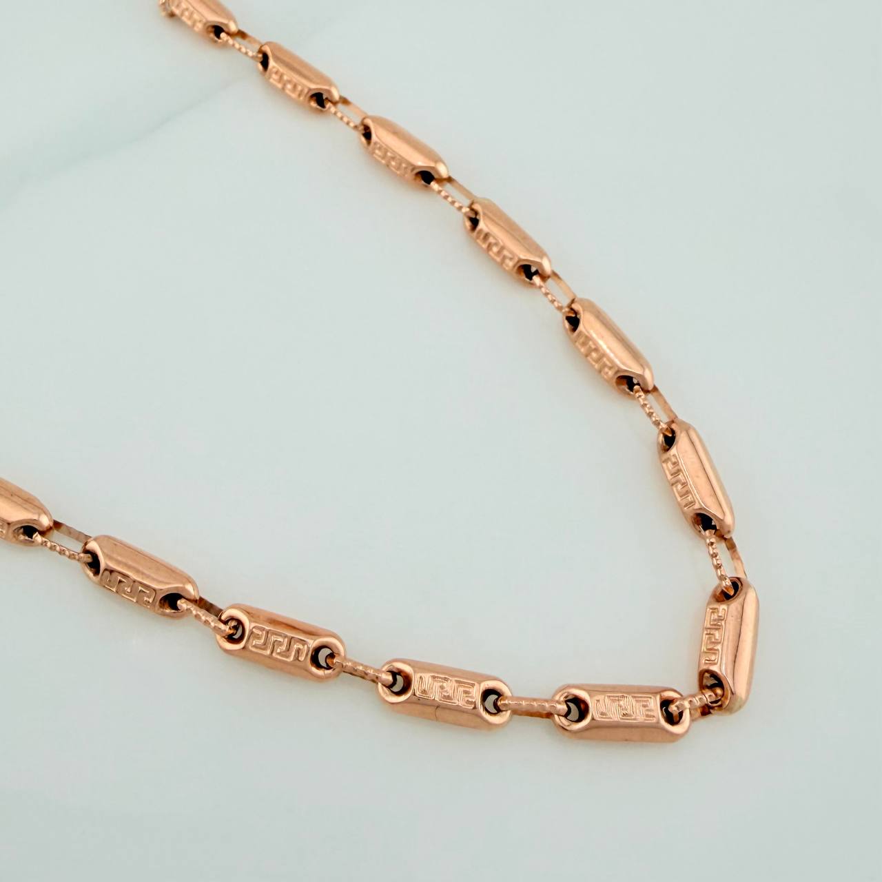 Cadena Rustica Tribal 13.85gr / 62.7cm / 3.6mm Oro Rosa 18K %