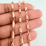 Cadena Rustica Tribal 13.85gr / 62.7cm / 3.6mm Oro Rosa 18K %