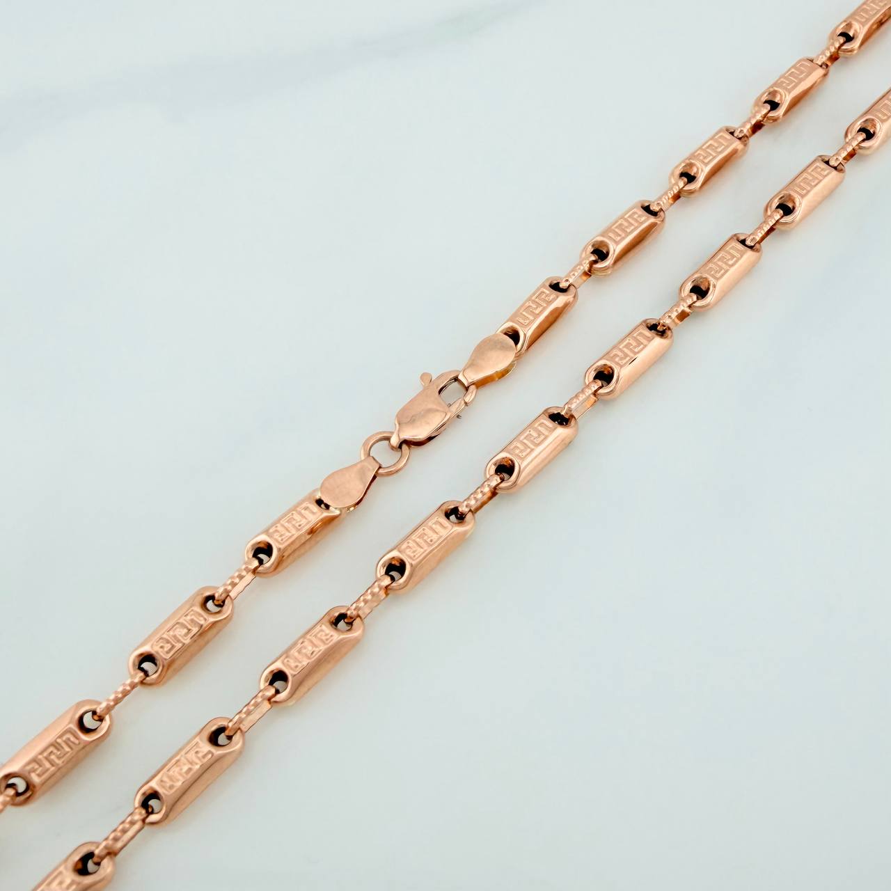 Cadena Rustica Tribal 13.85gr / 62.7cm / 3.6mm Oro Rosa 18K %
