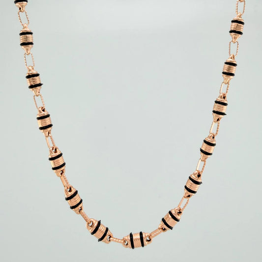 Cadena Rustica Barril 13.85gr / 60.5cm / 4.4mm Oro Rosa 18K %