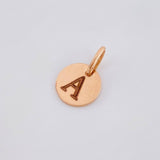 Dije Placa Letra A 0.9gr / 1.5cm / Oro Rosa 18K