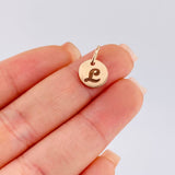 Dije Placa Letra L 0.9gr / 1.5cm / Oro Rosa 18K ©