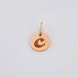 Dije Placa Letra C 0.9gr / 1.5cm / Oro Rosa 18K