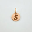 Dije Placa Letra S 0.9gr / 1.5cm / Oro Rosa 18K