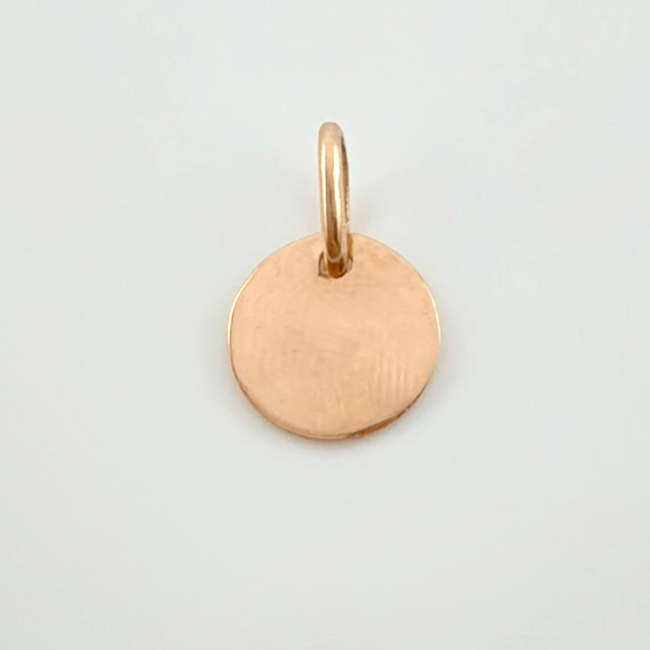 Dije Placa Letra S 0.9gr / 1.5cm / Oro Rosa 18K