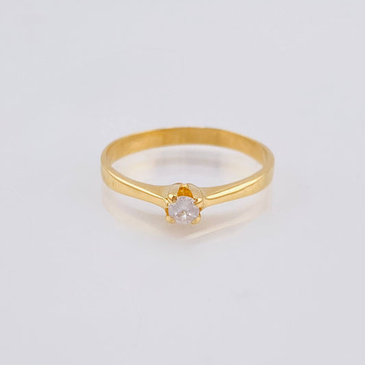 Anillo Solitario 1.8gr / T6 3/4 / Oro Amarillo 18K