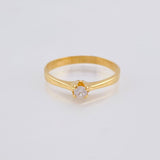 Anillo Solitario 1.8gr / T6 3/4 / Oro Amarillo 18K