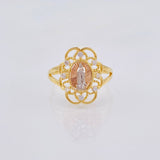 Anillo Virgen De Guadalupe 2.9gr / T7 1/2 / Tres Oros 18K