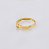 Anillo Solitario Macizo 2gr / T6 1/2 / Oro Amarillo 18K *