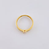 Anillo Solitario Macizo 2gr / T6 1/2 / Oro Amarillo 18K *