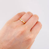 Anillo Solitario Macizo 2gr / T6 1/2 / Oro Amarillo 18K *