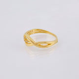 Anillo Curva infinito 2.25gr / T7 3/4 / Oro Amarillo 18K