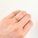 Anillo Curva infinito 2.25gr / T7 3/4 / Oro Amarillo 18K