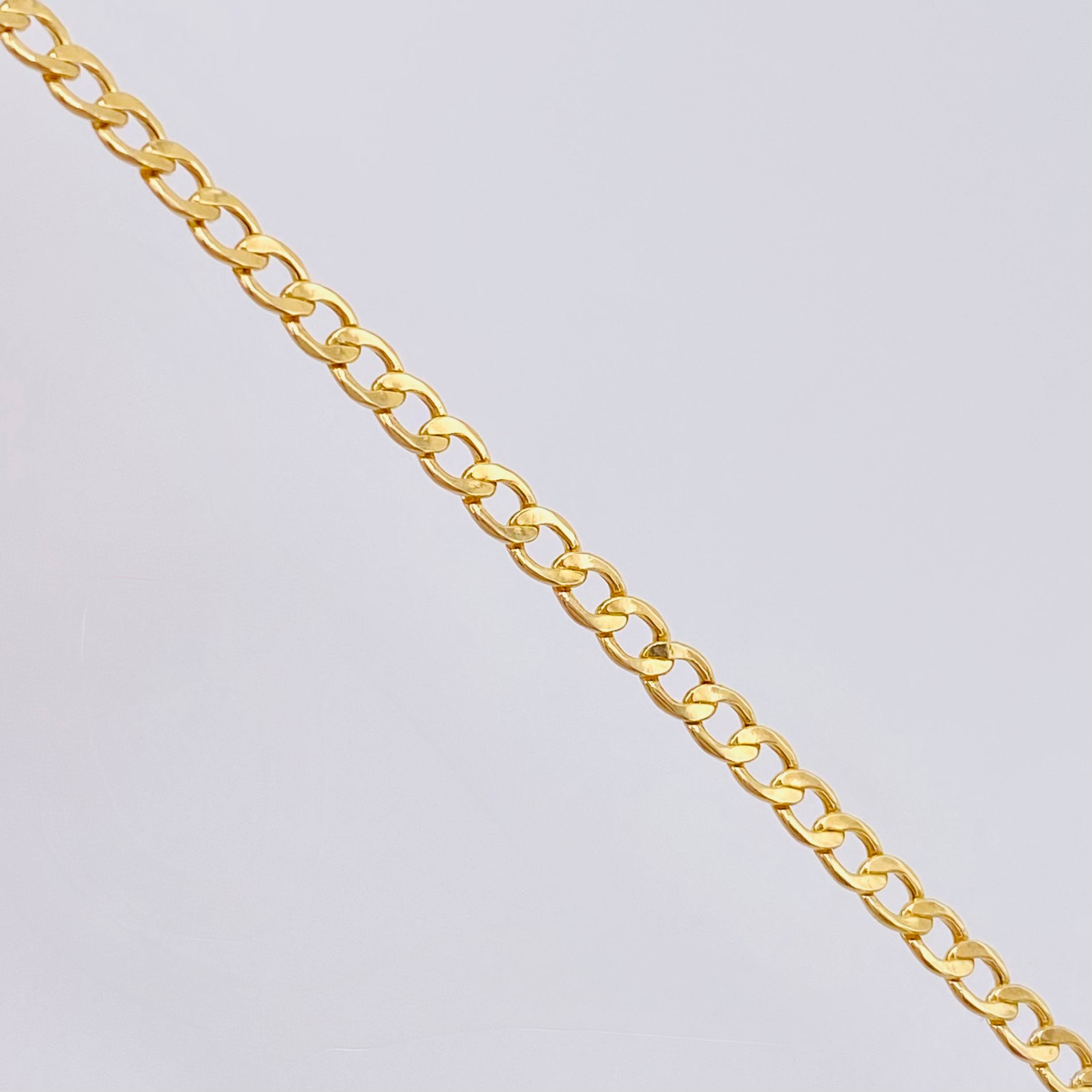 Cadena Cubana 2.05gr / 60cm / 2.1mm Oro Amarillo +1 18K *