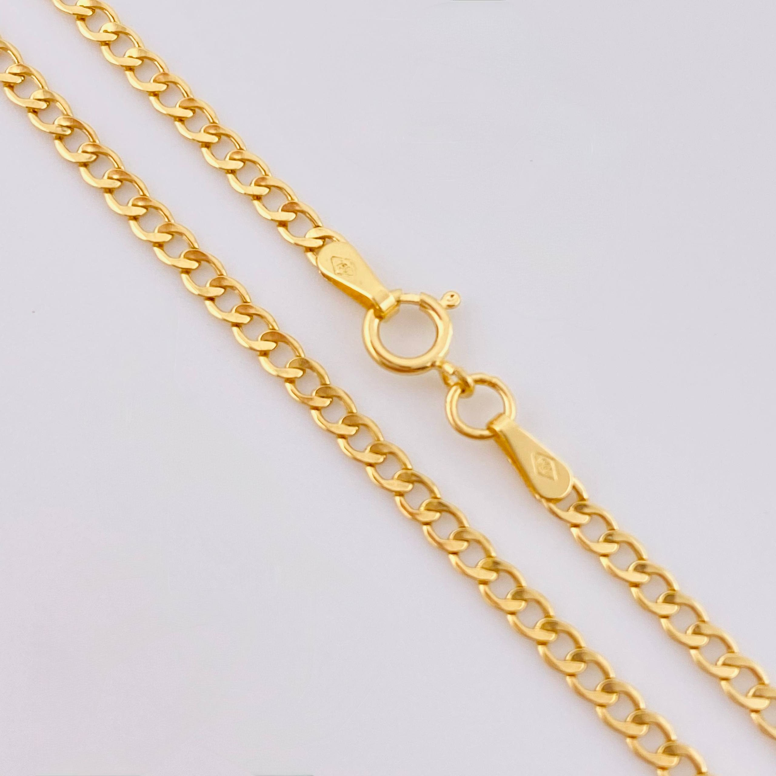 Cadena Cubana 2.05gr / 60cm / 2.2mm Oro Amarillo +1 18K