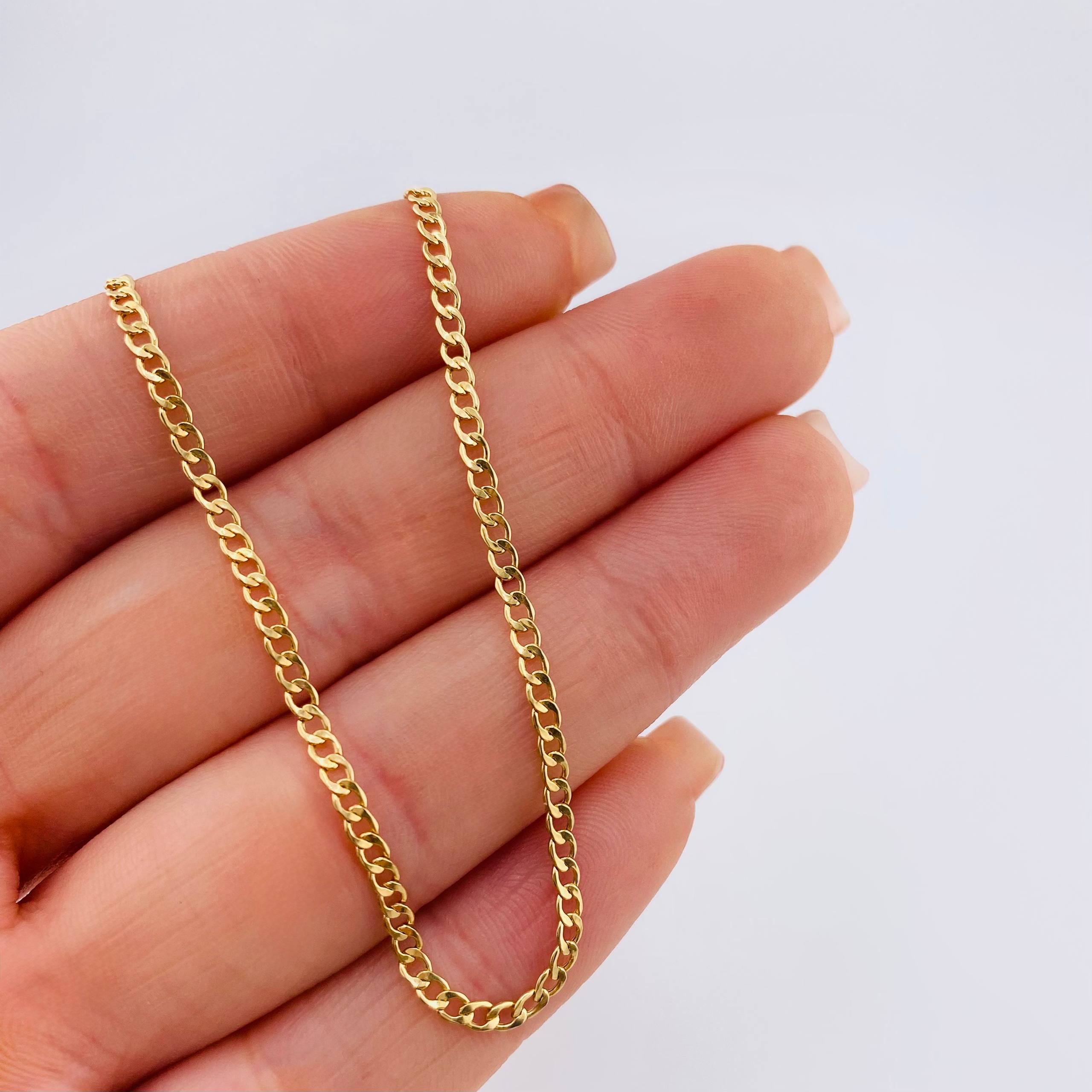 Cadena Cubana 2gr / 60cm / 2.1mm Oro Amarillo +1 18K ©