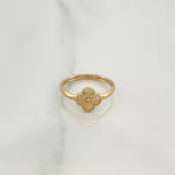 Anillo Trebol 1gr / T4 1/4 / Oro Amarillo 18K %