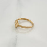 Anillo Trebol 1gr / T4 1/4 / Oro Amarillo 18K %