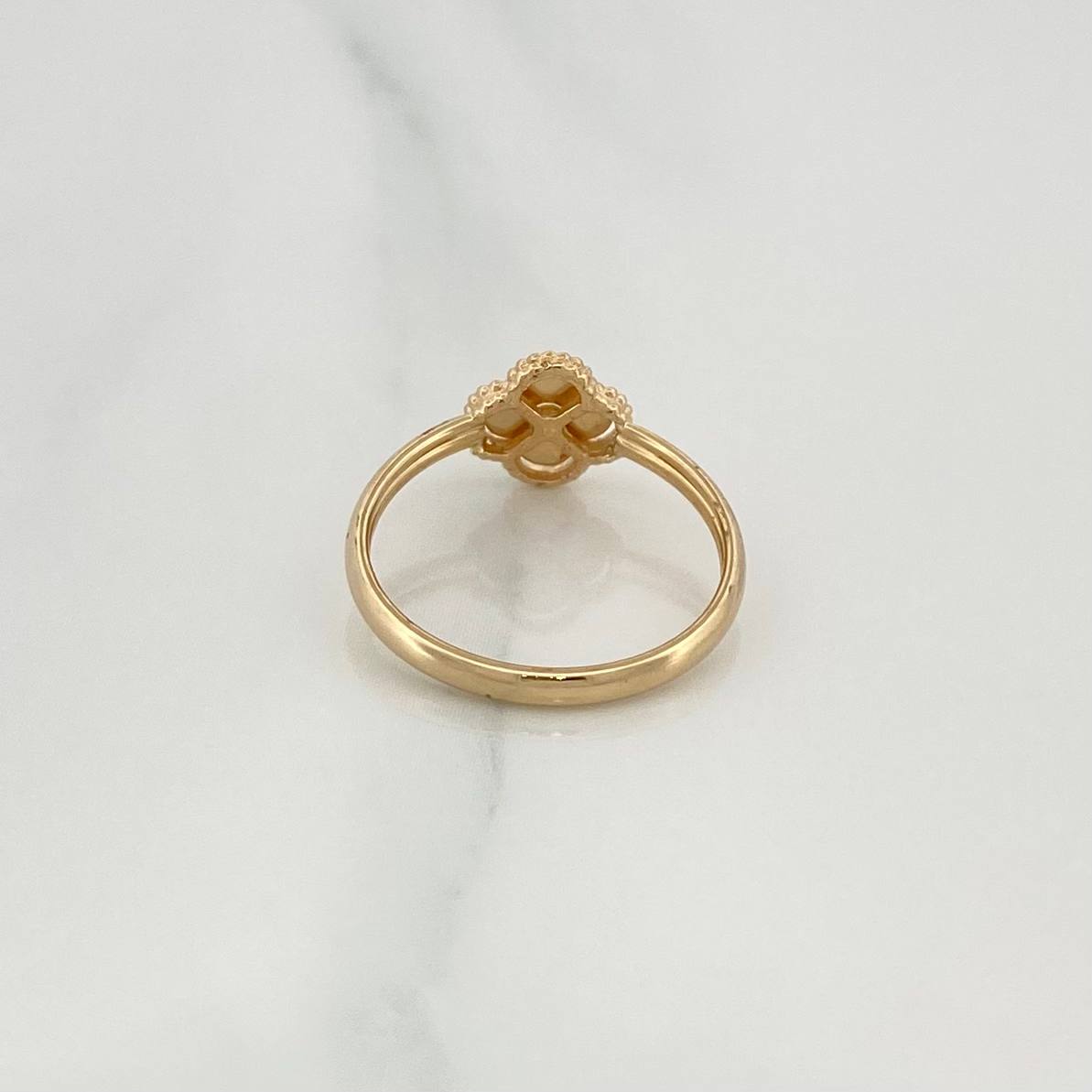 Anillo Trebol 1gr / T4 1/4 / Oro Amarillo 18K %