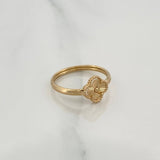 Anillo Trebol 1gr / T4 1/4 / Oro Amarillo 18K %