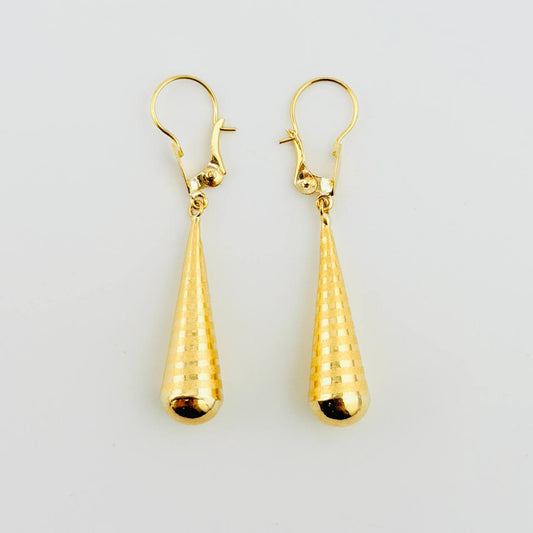 Candongas Lagrima 1.15gr / 4cm / Oro Amarillo 18K