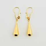 Candongas Lagrima 0.85gr / 3.3cm / Oro Amarillo 18K