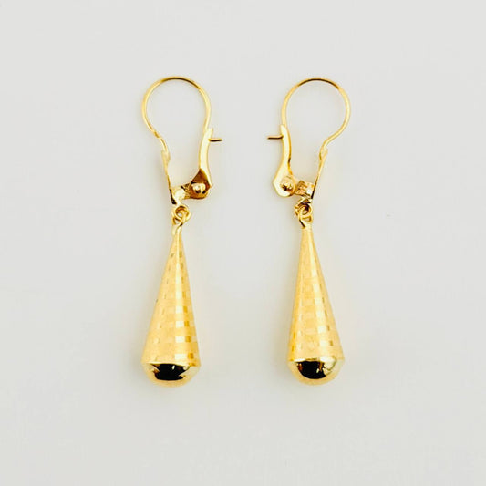 Candongas Lagrima 0.85gr / 3.1cm / Oro Amarillo 18K *