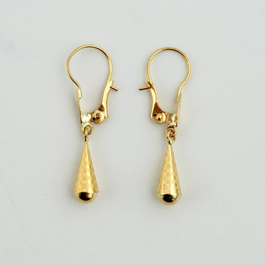 Candongas Lagrima 0.85gr / 3.1cm / Oro Amarillo 18K ©