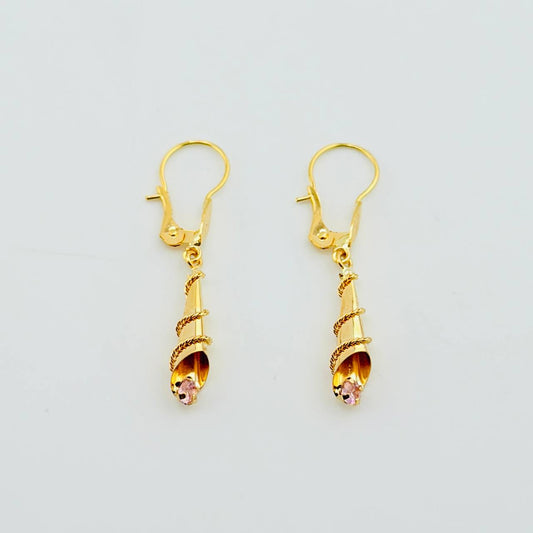Candongas Corneta Lazo 1.2gr / 3.3cm / Oro Amarillo 18K *