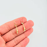 Candongas Corneta Lazo 1.15gr / 3.3cm / Oro Amarillo 18K *