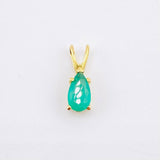 Dije Gota Esmeraldas 1 Qts 1.2gr / 1.6cm / Oro Amarillo 18K