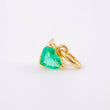 Dije Corazón Bordeado Esmeralda 35pts 0.6gr / 1cm / Oro Amarillo 18K ©