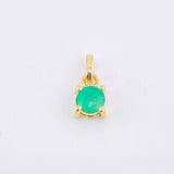Dije Circulo Esmeralda 48pts 0.55gr / 1cm / Oro Amarillo 18K ©