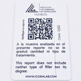 Dije Cubo Esmeralda 63pts 0.7gr / 0.6cm / Oro Amarillo 18K ©