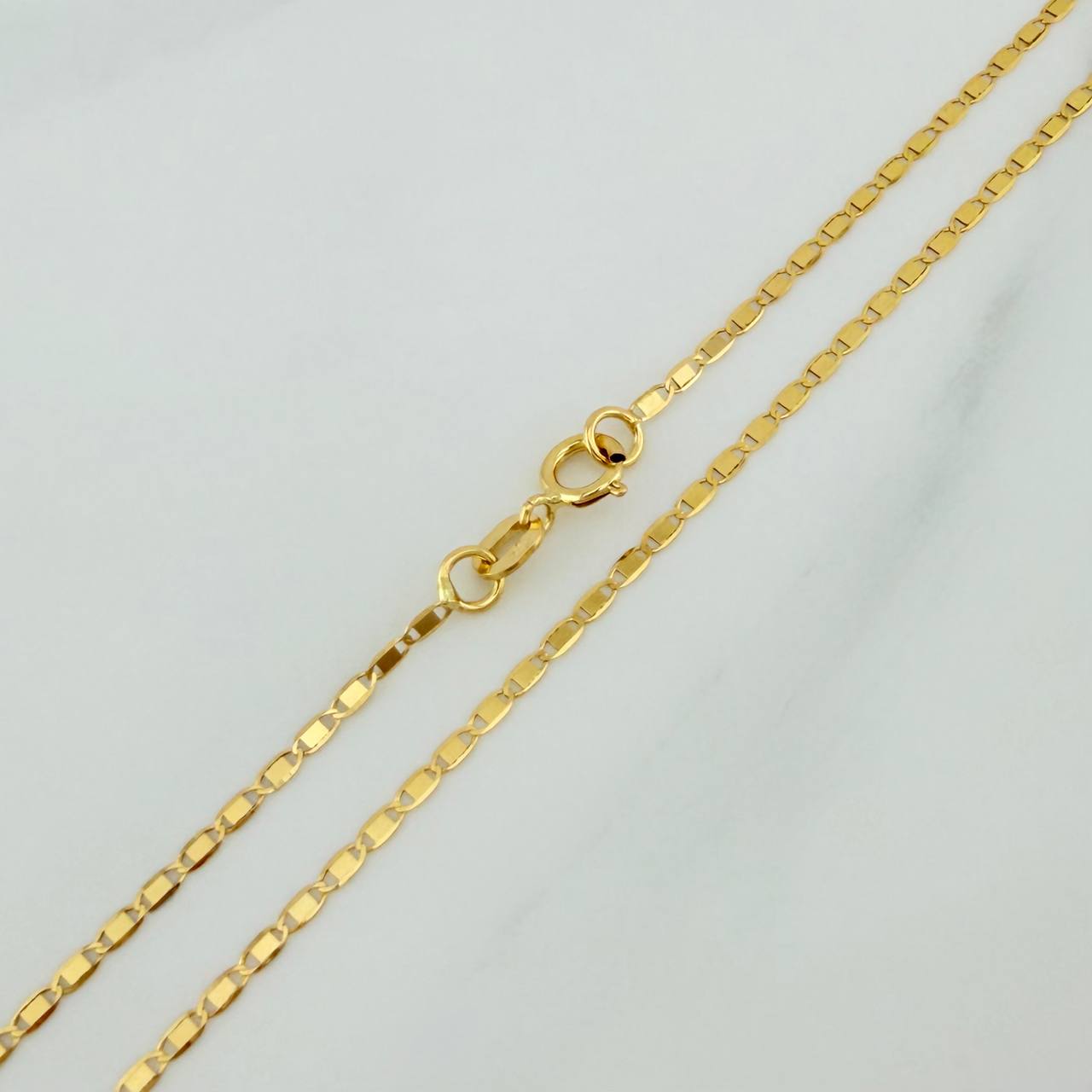 Cadena Escalera Plana 1.2gr / 45.5cm / 1mm Oro Amarillo +3 18K &
