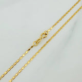 Cadena Escalera Plana 1.2gr / 45.5cm / 1mm Oro Amarillo +3 18K &