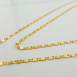 Cadena Escalera Plana 1.2gr / 45.5cm / 1mm Oro Amarillo +3 18K &