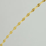 Cadena Flor Espejo 0.8gr / 44.5cm / 0.8mm Oro Amarillo +3 18K &