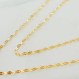 Cadena Flor Espejo 0.8gr / 44.5cm / 0.8mm Oro Amarillo +3 18K &