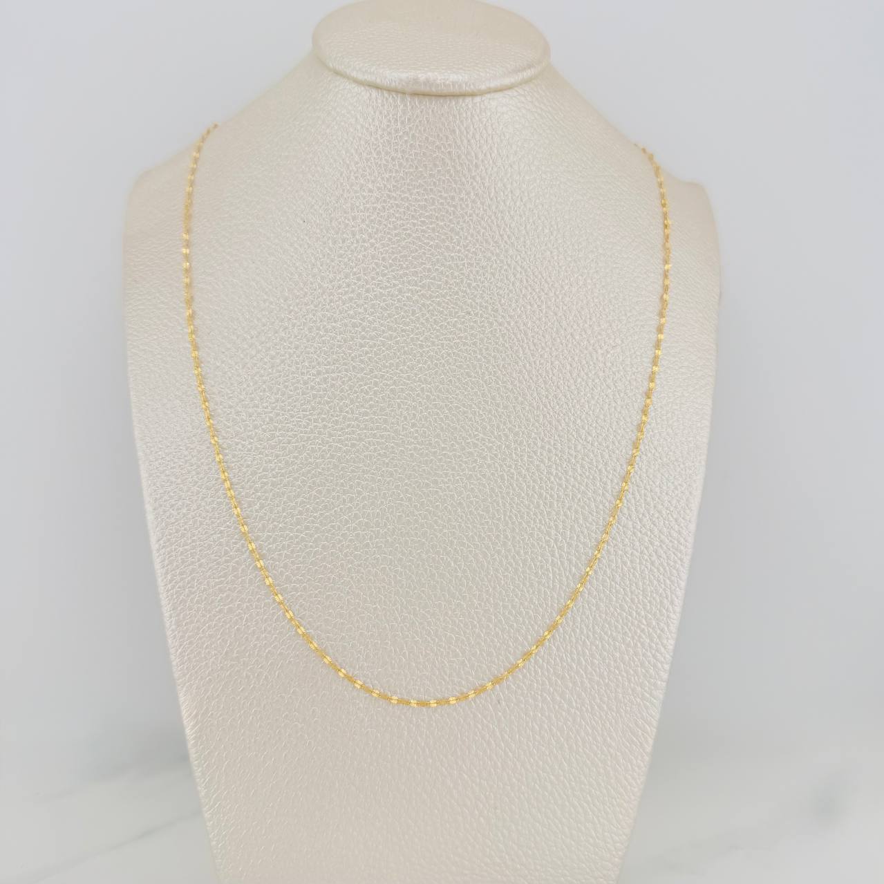 Cadena Flor Espejo 0.8gr / 44.5cm / 0.8mm Oro Amarillo +3 18K &