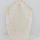 Cadena Flor Espejo 0.8gr / 44.5cm / 0.8mm Oro Amarillo +3 18K &