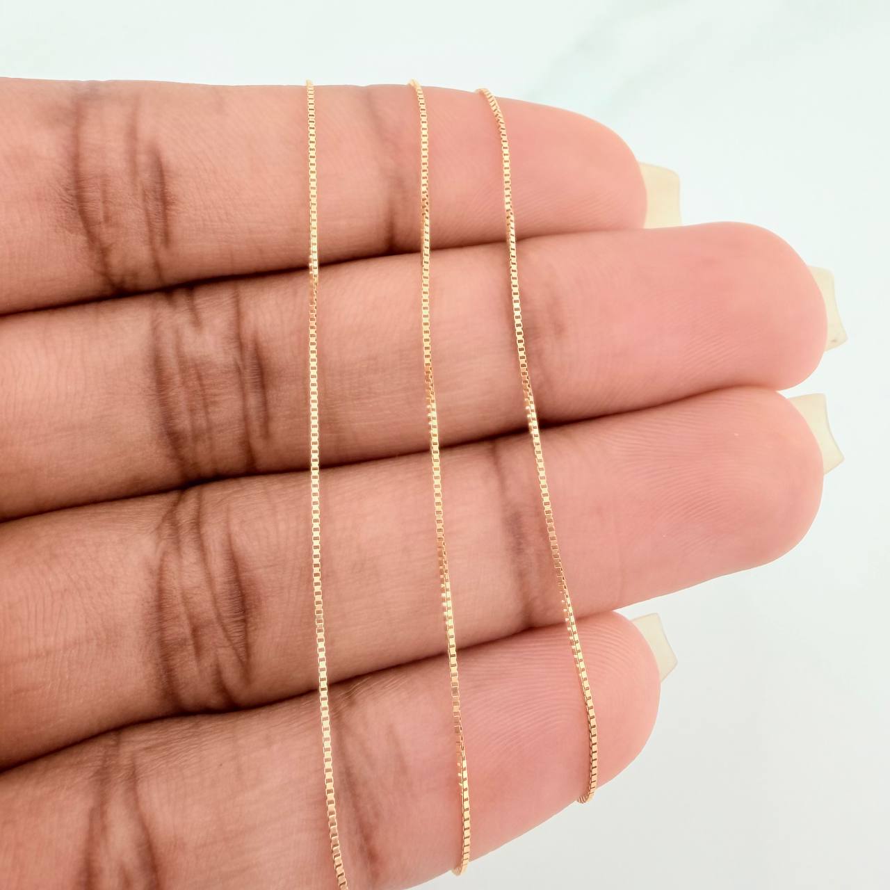 Cadena Veneciana 1gr / 40cm / 0.4mm Oro Amarillo +3 18K &