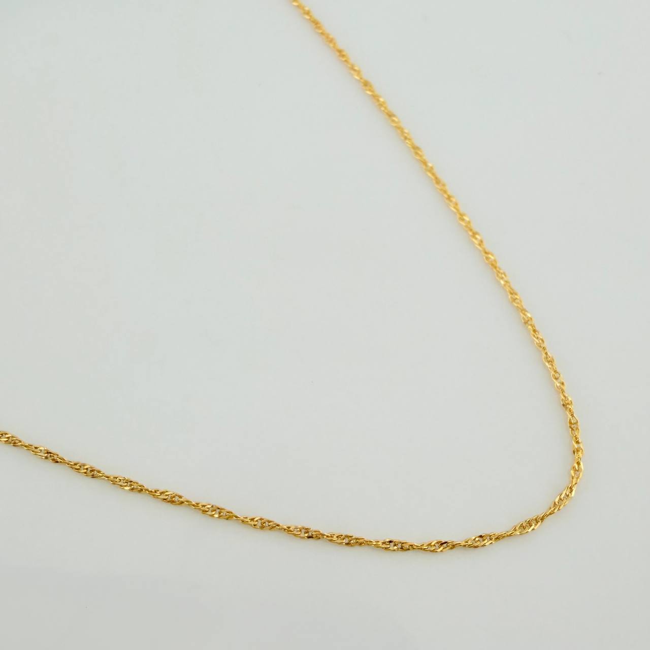 Cadena Singapur 0.85gr / 40cm / 0.5mm Oro Amarillo +3 18K &